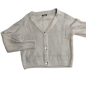 Women's Beige Sweater Cardigan